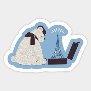 Traveler Tourist Eiffel Tower Bear Paris Sticker